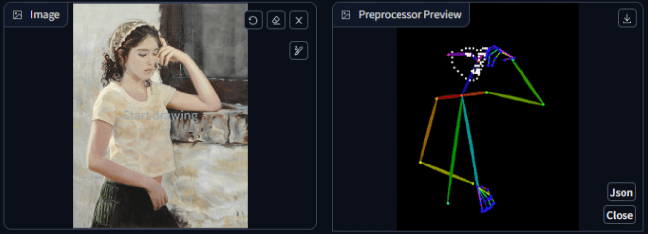 ControlNet example showing pose control in image generation