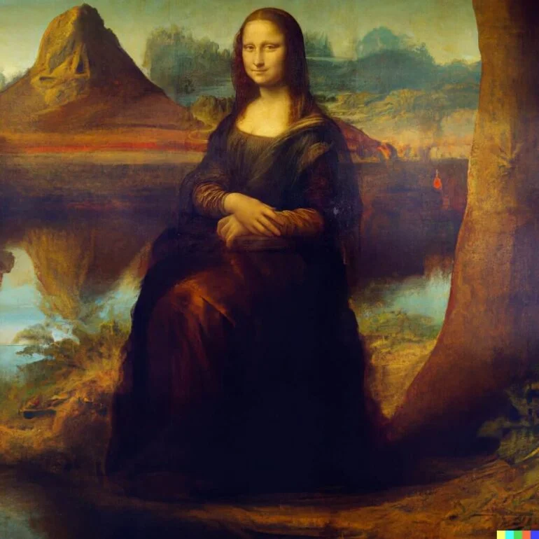 Example of outpainting extending an image